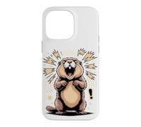 Carcasa para iPhone 14 Pro MAX Screaming Marmot Groundhog Meme Wildlife