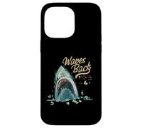 Carcasa para iPhone 14 Pro MAX Shark Waves Back Ocean Surfing Playa Verano Divertido