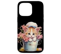 Carcasa para iPhone 14 Pro MAX Shy Little Kitten Spring Graphic For Women Girls and Cat Mom