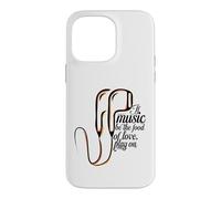 Carcasa para iPhone 14 Pro MAX Si la música es el alimento del Amor, Reproduce con Auriculares