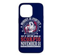 Carcasa para iPhone 14 Pro MAX Signo de Escorpio Noviembre 01 Horóscopo de la Estrella de la astrología del Zodiaco