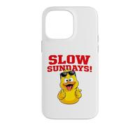Carcasa para iPhone 14 Pro MAX Slow Sundays Funny Yellwo Rubber Duck Illustration Graphic
