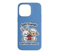 Carcasa para iPhone 14 Pro MAX Soft Friends Forever, Linda Amistad Entre Conejo y Cordero