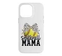 Carcasa para iPhone 14 Pro MAX Softball Mama Bow Cute Vibes & Trendy Style for Moms