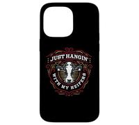 Carcasa para iPhone 14 Pro MAX Solo Colgando con MIS HEIFERS Funny Cow Farm Friends Meme