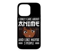 Carcasa para iPhone 14 Pro MAX Solo me Importa el Anime y me Gusta Maybe 3 People Black Anime