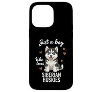 Carcasa para iPhone 14 Pro MAX Solo un Chico Que ama a los Huskies siberianos