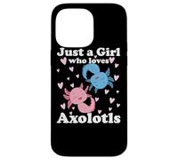 Carcasa para iPhone 14 Pro MAX Sólo una Chica Que ama a los Axolotl Axolotl Cute Kawaii Des