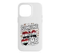 Carcasa para iPhone 14 Pro MAX Someone In Iraq Loves Me Heart Iraq Flag