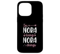 Carcasa para iPhone 14 Pro MAX Soy Nora Doing Nora Things Nombre Personalizado
