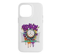 Carcasa para iPhone 14 Pro MAX Spike Break The Net Voleibol Jugador Graffiti Art