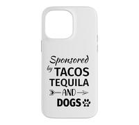 Carcasa para iPhone 14 Pro MAX Sponsored by Tacos Tequila & Dogs,Pet Dogs Drink Tequila Dog