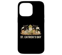 Carcasa para iPhone 14 Pro MAX St Catricks Day Cat Design Funny Irish Cats Drinking in Pub