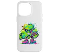 Carcasa para iPhone 14 Pro MAX St Patricks Day Clover Football Vibes