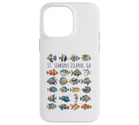 Carcasa para iPhone 14 Pro MAX St Simons Island GA - Diseño de Peces Coloridos