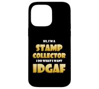 Carcasa para iPhone 14 Pro MAX Stamp Collector Idgaf Rarest US/British Stamp Collections