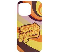 Carcasa para iPhone 14 Pro MAX Stay Groovy Retro 70s Swirl Arte estético
