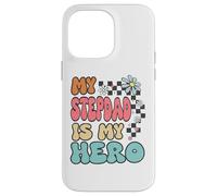 Carcasa para iPhone 14 Pro MAX Stepdad Hero Cute Retro Floral Fathers Day Appreciation