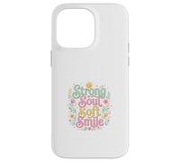 Carcasa para iPhone 14 Pro MAX Strong Soul Soft Smile Floral Diseño Inspirador