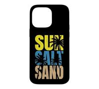Carcasa para iPhone 14 Pro MAX Sun Salt Sand - Viaje Familiar a la Playa Palmeras Playa de Vacaciones