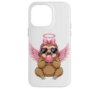 Carcasa para iPhone 14 Pro MAX Sweet Valentine's Day Sloth Angel with Pink Wings