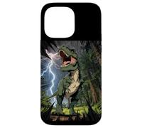 Carcasa para iPhone 14 Pro MAX T-Rex Dinosaurio Roaring Forest Night Graphic Anime japonés