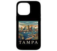 Carcasa para iPhone 14 Pro MAX Tampa Florida Retro Vintage Skyline Bay Waterfront Atardecer