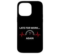 Carcasa para iPhone 14 Pro MAX Tarde para EL Trabajo Car Guy Red EKG Tacómetro Racing Guy