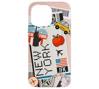 Carcasa para iPhone 14 Pro MAX Tarjeta de embarque de Viaje de Nueva York NYC JFK Adventure