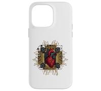 Carcasa para iPhone 14 Pro MAX Tarjeta Madre anatómica de corazón CPU Tech Graphic.