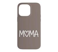 Carcasa para iPhone 14 Pro MAX Taupe - Mama Heart Lettering Minimalista Motherhood Love