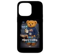 Carcasa para iPhone 14 Pro MAX Teddy Bear Happy Coding, Just a Boy Who Loves Coding