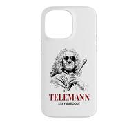 Carcasa para iPhone 14 Pro MAX Telemann Stay Baroque Funny Compositor de música clásica