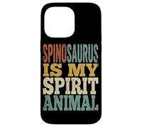 Carcasa para iPhone 14 Pro MAX Texto Retro de Spinosaurus Is My Spirit Animal