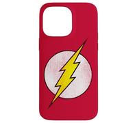 Carcasa para iPhone 14 Pro MAX The Flash Logo Distressed White & Yellow