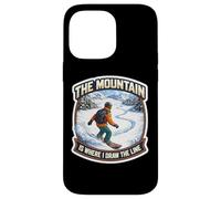 Carcasa para iPhone 14 Pro MAX The Mountain Is Where I Draw The Line Funny Snowboard Broma