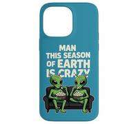 Carcasa para iPhone 14 Pro MAX This Season of Earth Is Crazy Aliens Popcorn Meme