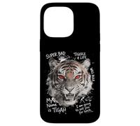 Carcasa para iPhone 14 Pro MAX Tigre Ojos Rojos Mirada Furiosa Estilo Callejero Vibraciones