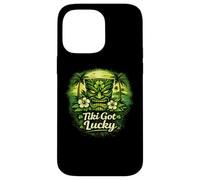 Carcasa para iPhone 14 Pro MAX Tiki Got Lucky Hawaii Shamrock Tropical Island Vibes