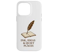 Carcasa para iPhone 14 Pro MAX Tinta, Ideas y Lugares tranquilos: Libro de Pluma de Pluma