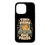 Carcasa para iPhone 14 Pro MAX Tiny Paws Big Pause Gato Siesta Calma