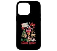 Carcasa para iPhone 14 Pro MAX Tis The Damn Season Santa Reno Elfo Cóctel Navidad