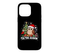 Carcasa para iPhone 14 Pro MAX Tis The Season Owl Lover Árbol de Navidad Festivo Navidad Navidad