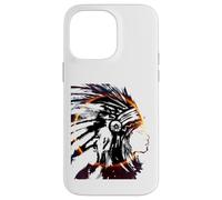 Carcasa para iPhone 14 Pro MAX Tocado Eclipse Arte Tradicional Indio Nativo Americano