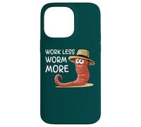 Carcasa para iPhone 14 Pro MAX Trabajar Menos Gusanos Más Divertido Cultivo de Gusanos