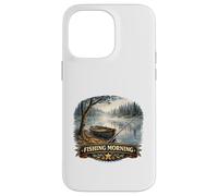 Carcasa para iPhone 14 Pro MAX Tranquilo Lakeside Angler Amanecer Escape Wilderness
