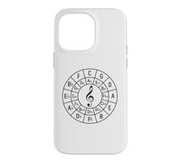 Carcasa para iPhone 14 Pro MAX Treble Clef Circle of Fifths - Camiseta de Regalo para músico