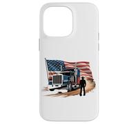 Carcasa para iPhone 14 Pro MAX Truck Driver Trucker Camiseta Hombre Papá Big Rig American