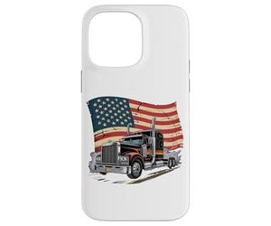 Carcasa para iPhone 14 Pro MAX Truck Driver Trucker Camiseta Hombre Papá Big Rig American