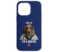 Carcasa para iPhone 14 Pro MAX Trust I'm A Dogtor Funny Basset Hound Veterinario Cirujano